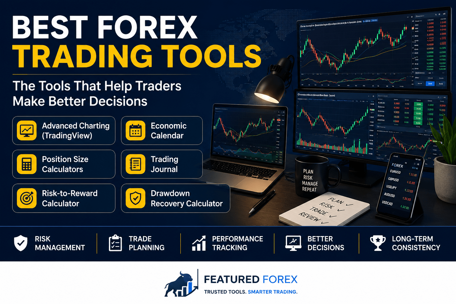 Forex trading journal and risk planning tools